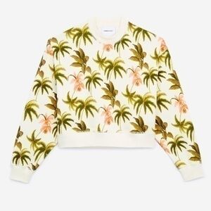 The Kooples Paris Tropical-Print pure Cotton pullover Sweatshirt size 3 M-L